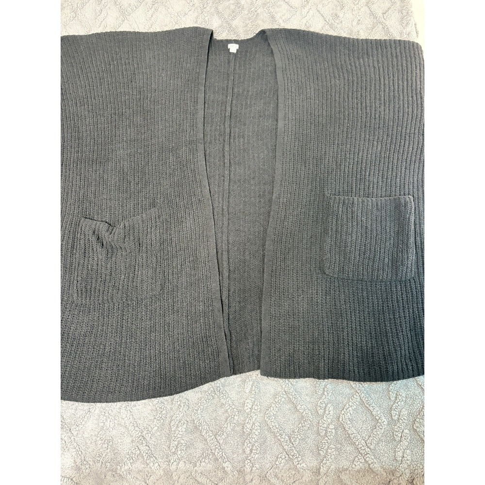 Aerie Women's Oversized Open Front Cardigan Wide Arms Knit Gray Cozy Size L/XL
